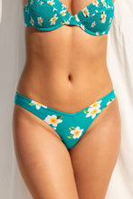 Charger l'image dans la galerie, Bas de bikini taille basse imprim¨¦ floral aqua