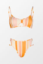 Charger l'image dans la galerie, Bikini cheeky ¨¤ d¨¦coupe high-leg avec bralette ¨¤ d¨¦coupe ray¨¦e