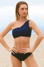 Charger l'image dans la galerie, Bas de bikini ¨¤ bordures festonn¨¦es bleu fonc¨¦