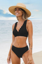 Charger l'image dans la galerie, Bikini bralette festonn¨¦ et hipster ¨¤ taille moyenne