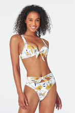 Charger l'image dans la galerie, Bas de bikini blanc ¨¤ d¨¦coupes nou¨¦ ¨¤ fleurs