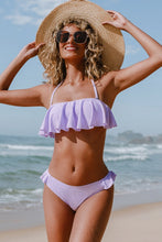 Charger l'image dans la galerie, Bikini bandeau ¨¤ volants et ¨¤ hipster