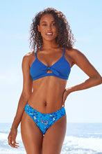Charger l'image dans la galerie, Bikini avec n?ud ¨¤ motif paisley bleu