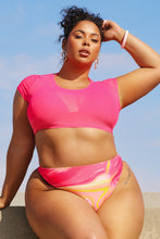 Charger l'image dans la galerie, Bikini grande taille triangle en mesh et cheeky