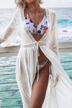 Charger l'image dans la galerie, Cover Up blanche ¨¤ dos ouvert et ¨¤ nouer