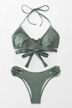 Charger l'image dans la galerie, Bikini cache-c?ur vert ¨¤ bretelles