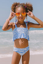 Charger l'image dans la galerie, Bikini couleur unie ¨¤ volants pour fille