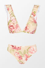 Charger l'image dans la galerie, Bikini rose bralette ¨¤ volants et col en V et hipster classique