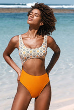 Charger l'image dans la galerie, Aurelia Ethnic Print Scoop Neck One Piece Swimsuit