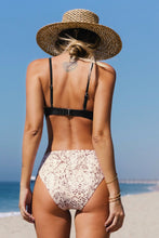 Charger l'image dans la galerie, Bikini hipster avec bralette ¨¤ col en V et imprim¨¦ animal abstrait