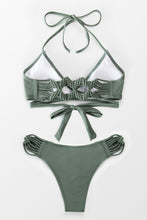 Charger l'image dans la galerie, Bikini cache-c?ur vert ¨¤ bretelles
