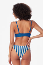 Charger l'image dans la galerie, Bikini fil en U bleu et ray¨¦