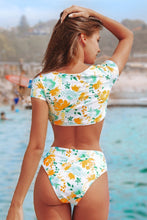 Charger l'image dans la galerie, Bikini d¨¦bardeur ¨¤ n?ud floral doux