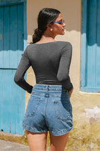 Charger l'image dans la galerie, Body ¨¤ manches longues et ¨¤ col en V