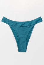 Charger l'image dans la galerie, Bas de bikini taille moyenne et coupe haute bleu
