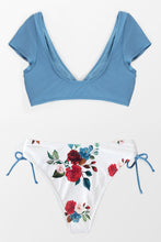 Charger l'image dans la galerie, Bikini nou¨¦ avec cordon de serrage et mancherons