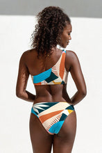 Charger l'image dans la galerie, Bikini asym¨¦trique ¨¤ imprim¨¦ abstrait
