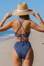 Charger l'image dans la galerie, Bikini bralette taille haute festonn¨¦ en jacquard floral