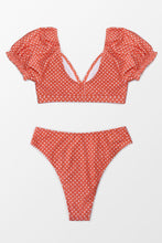 Charger l'image dans la galerie, Bikini r¨¦tro ¨¤ pois et col en V