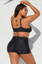 Charger l'image dans la galerie, Bikini grande taille avec bralette et short de motard
