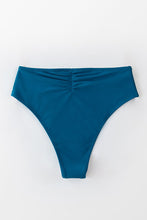 Charger l'image dans la galerie, Bas de bikini taille haute fronc¨¦ bleu