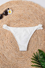 Charger l'image dans la galerie, Bas de bikini c?tel¨¦ ¨¤ volants blanc