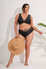 Charger l'image dans la galerie, Bikini grande taille ¨¤ col en V et hipster taille haute