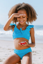 Charger l'image dans la galerie, Bikini fille ¨¤ volants et ¨¤ col scoop