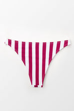 Charger l'image dans la galerie, Bas de bikini boutonn¨¦ ¨¤ rayures rouges et blanches