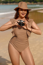 Charger l'image dans la galerie, Maillot de bain une pi¨¨ce grande taille ¨¤ manches papillon