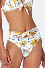 Charger l'image dans la galerie, Bas de bikini blanc ¨¤ d¨¦coupes nou¨¦ ¨¤ fleurs