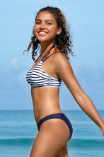 Charger l'image dans la galerie, Bikini licou ray¨¦ bleu marine