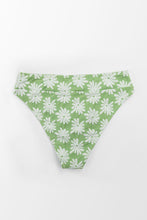 Charger l'image dans la galerie, Bas de bikini taille haute imprim¨¦ floral vert clair