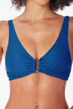 Charger l'image dans la galerie, Bikini fil en U bleu et ray¨¦