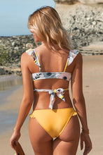 Charger l'image dans la galerie, Bas de bikini taille basse ¨¤ volants jaune