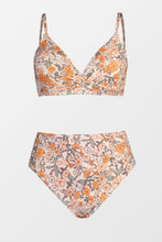 Charger l'image dans la galerie, Bikini avec bralette torsad¨¦e florale et taille haute ¨¦piss¨¦e