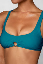 Charger l'image dans la galerie, Bikini bleu ¨¦l¨¦gant avec anneaux en O