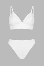 Charger l'image dans la galerie, Bikini hipster taille basse avec bralette c?tel¨¦e ¨¤ bandes