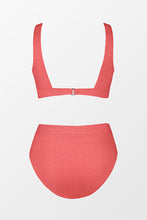 Charger l'image dans la galerie, Bikini bralette torsad¨¦ sur le devant ¨¤ col en V en lurex brillant