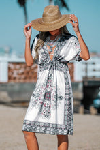 Charger l'image dans la galerie, Robe cover up plongeante imprim¨¦ paisley