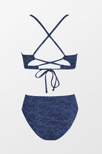 Charger l'image dans la galerie, Bikini bralette taille haute festonn¨¦ en jacquard floral