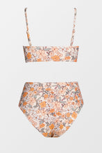Charger l'image dans la galerie, Bikini avec bralette torsad¨¦e florale et taille haute ¨¦piss¨¦e
