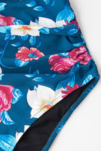 Charger l'image dans la galerie, Bikini push up taille haute imprim¨¦ floral bleu