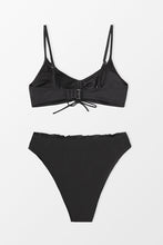 Charger l'image dans la galerie, Bikini cintr¨¦ bralette ¨¤ col en V et bordure merrow
