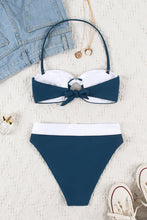 Charger l'image dans la galerie, Bikini bandeau pliss¨¦ ¨¤ anneau et taille haute cheeky