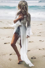 Charger l'image dans la galerie, Cover Up blanche ¨¤ dos ouvert et ¨¤ nouer