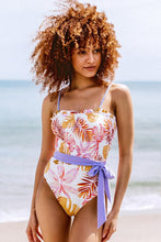 Charger l&#39;image dans la galerie, Maillot de bain une pi¨¨ce smock¨¦ imprim¨¦ tropical
