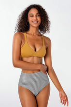 Charger l&#39;image dans la galerie, Bas de bikini ray¨¦ taille haute
