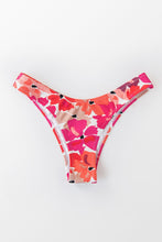 Charger l&#39;image dans la galerie, Bas de bikini taille basse imprim¨¦ floral rouge 
