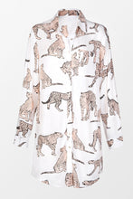 Charger l&#39;image dans la galerie, Robe chemise boutonn¨¦e ¨¤ imprim¨¦ l¨¦opard

